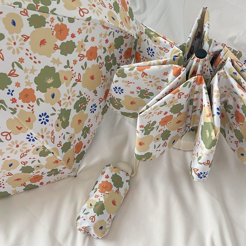 Women's Foldable Shoulder Bag with Floral Design Bowlift