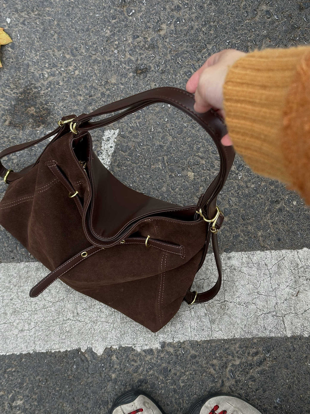 Elegant Suede Tote Bag Bowlift