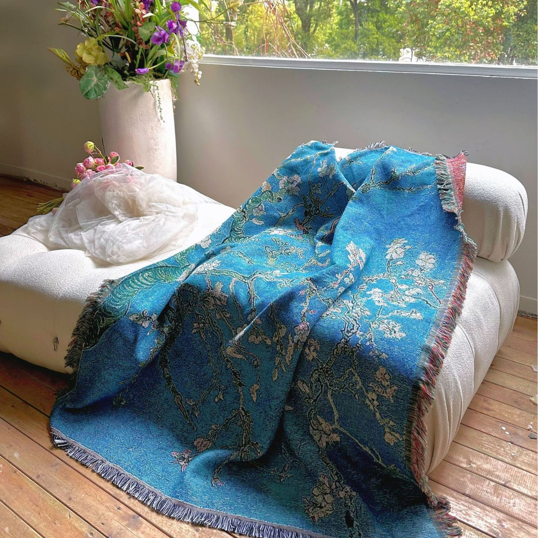 Artful Nature-Inspired Throw Blanket