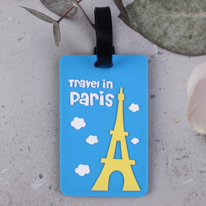 Paris-Themed Luggage Tag Bowlift