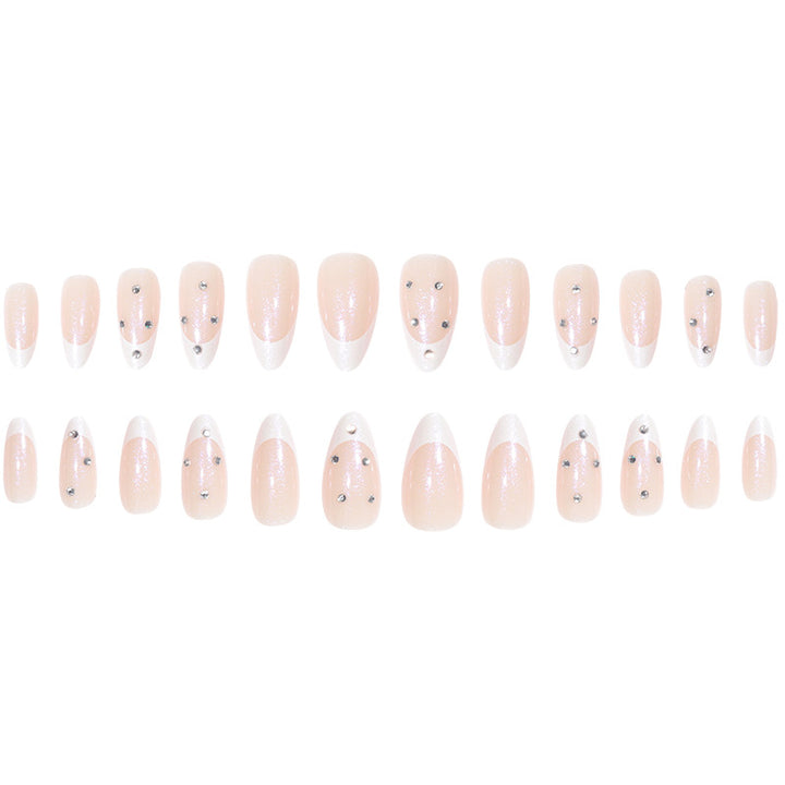 Glamorous Stiletto Press-On Nails with Rhinestone Accents Bowlift