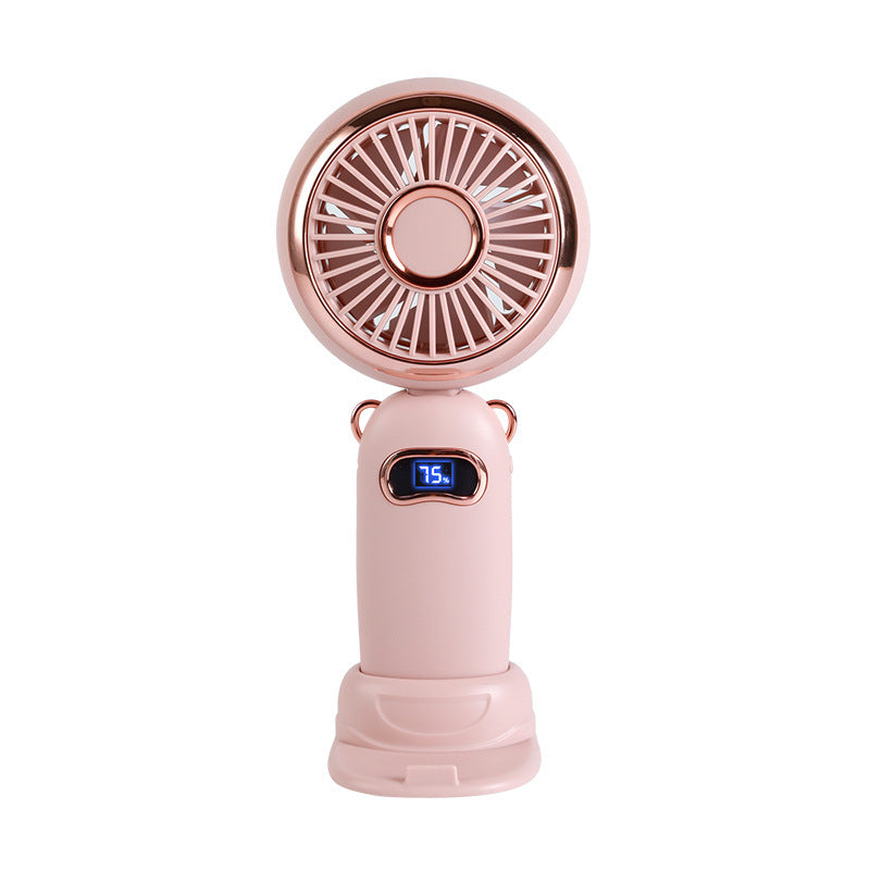 Unisex Portable Mini Hand Fan with Digital Control Bowlift