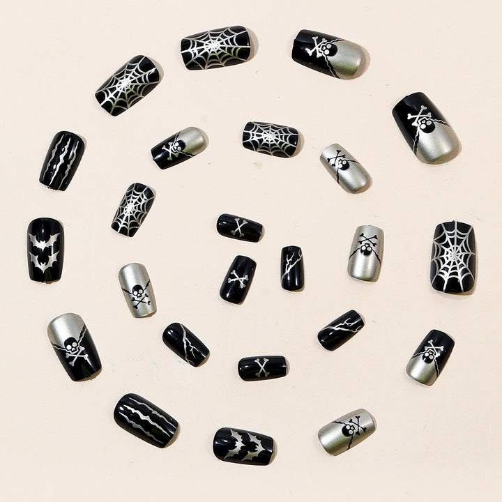 Gothic-Themed Acrylic Nail Art Extensions Bowlift