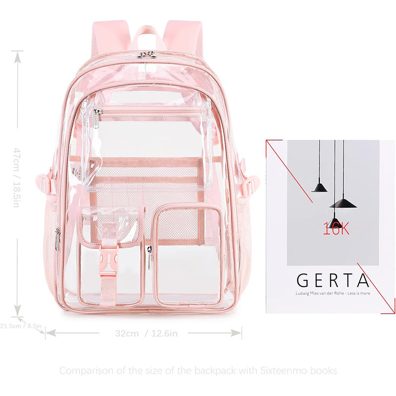 Transparent Multifunctional School Backpack Bowlift