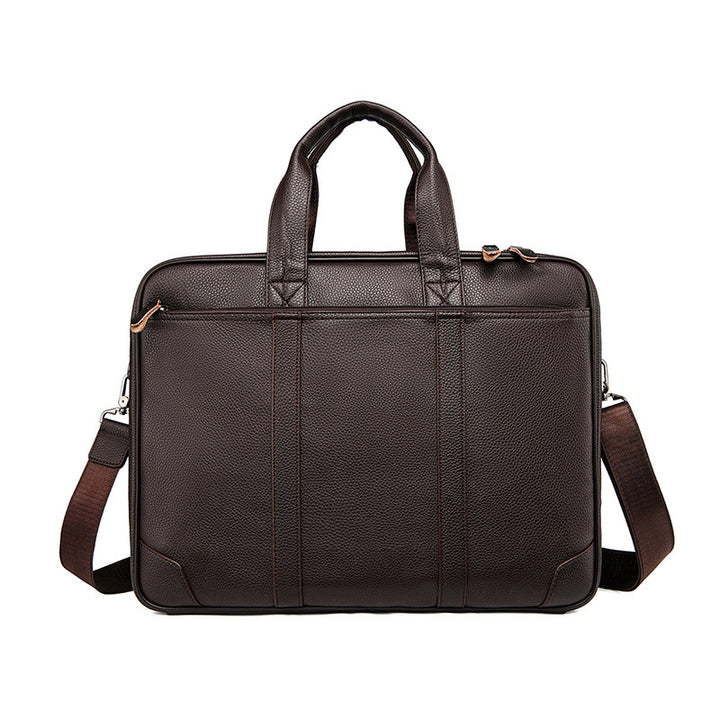 Premium Leather Business Briefcase Bowlift