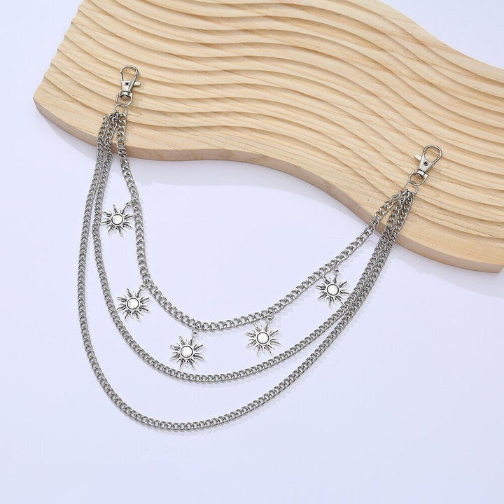 Fashionable chain necklace with sun motifs Bowlift