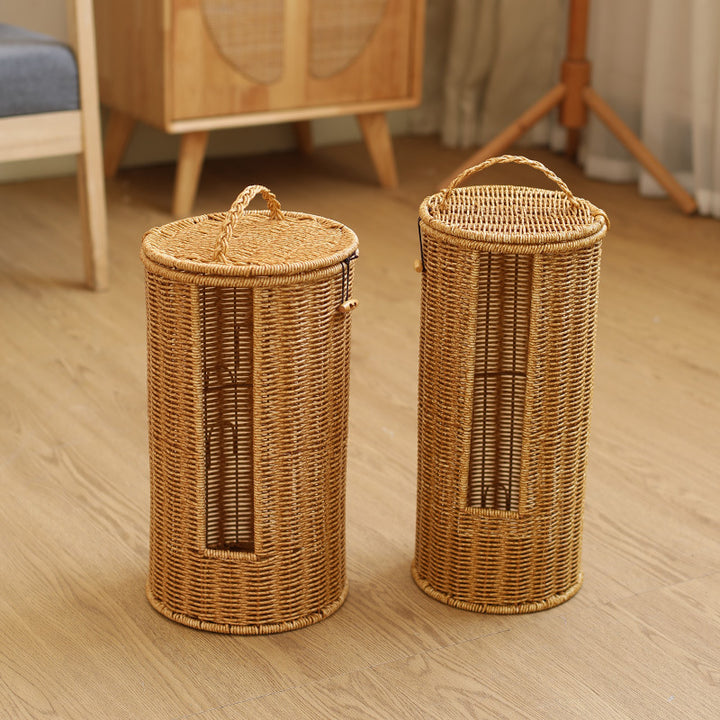 Decorative Woven Storage Cylinder Bowlift