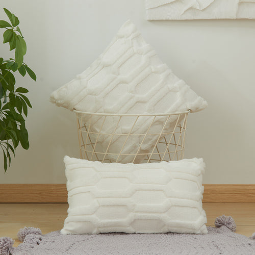 Textured Hexagonal Decorative Throw Pillow Set