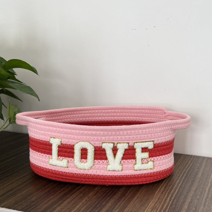 Women Decorative Storage Basket with Loving Inscription Bowlift