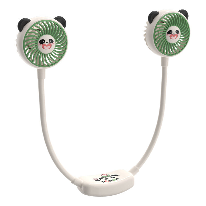 Unisex Portable Double Fan in Panda Design Bowlift
