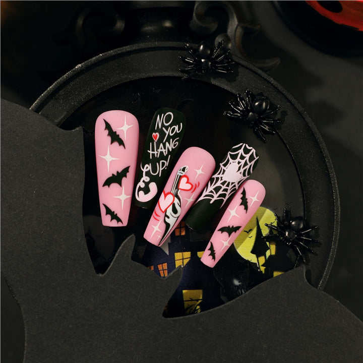 Thematic Halloween Press-On Nail Set Bowlift
