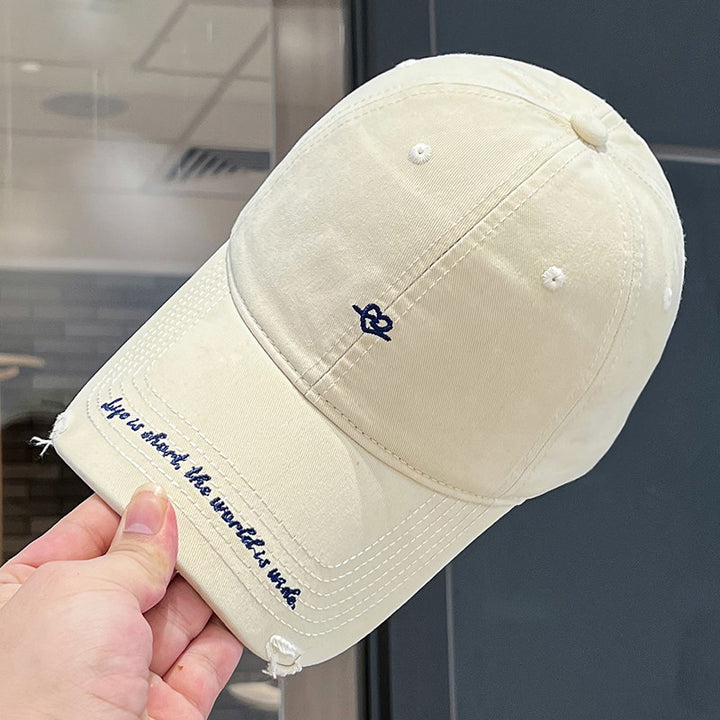 Women's Distressed Vintage Style Baseball Cap Bowlift