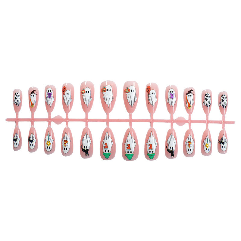 Halloween-Themed Press-On Nail Art Set Bowlift 1788496077