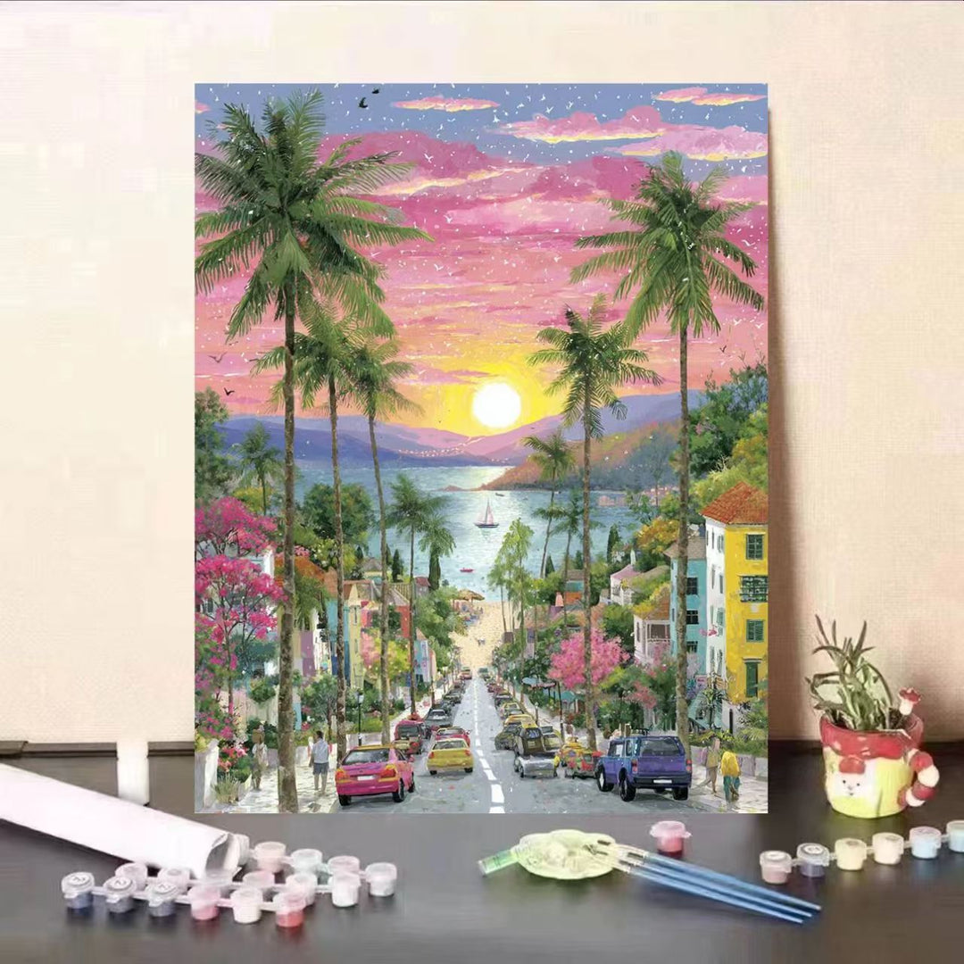 DIY Scenic Coastal Painting Kit Bowlift