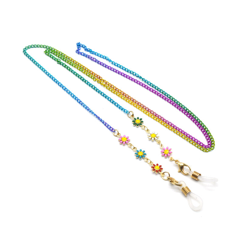 Floral Patterned Eyewear Chain Bowlift