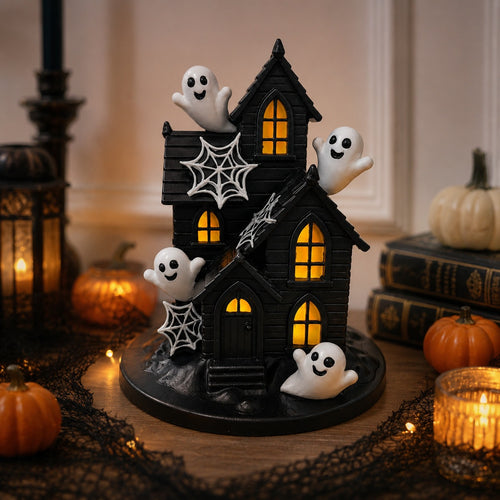 Halloween Deco House with spooky ghosts Bowlift