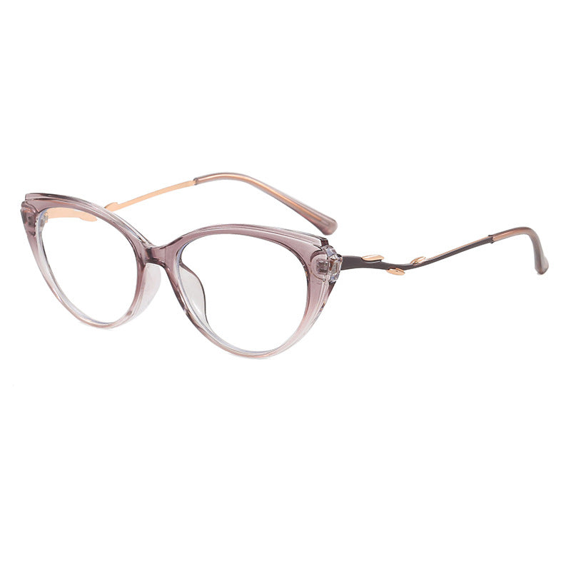 Fashionable Cat-Eye Glasses with Filigree Design Bowlift
