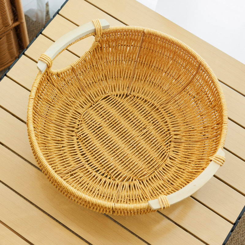 Decorative Woven Living Room Basket Bowlift