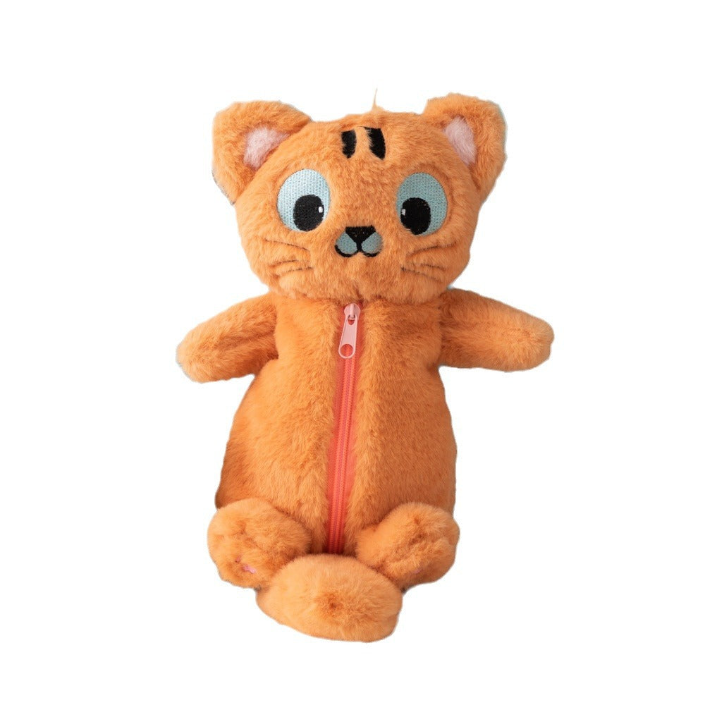 Cute Plush Cat-Themed Pencil Case Bowlift