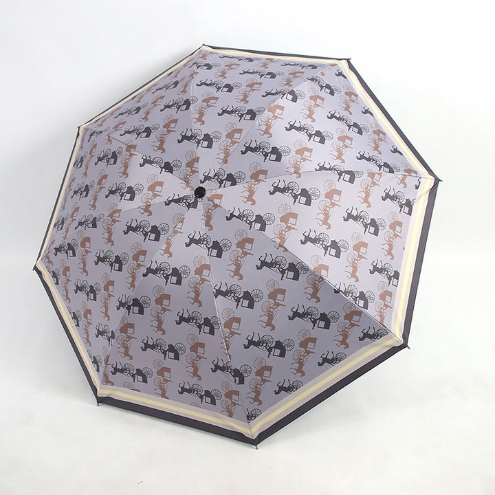 Women's Folding Umbrella with Unique Animal Design Bowlift