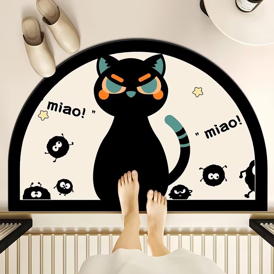 Fun Cat-Themed Bathroom Mat Bowlift