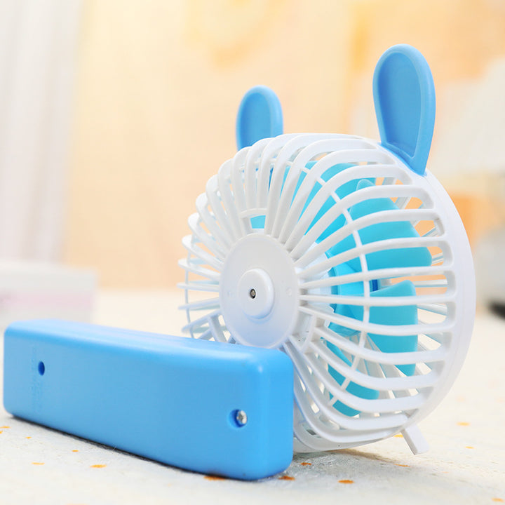 Women's Portable Hand Fan with Creative Design and USB Port Bowlift