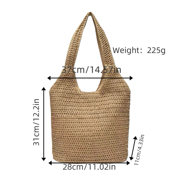 Shoulder bag made of robust woven natural material Bowlift