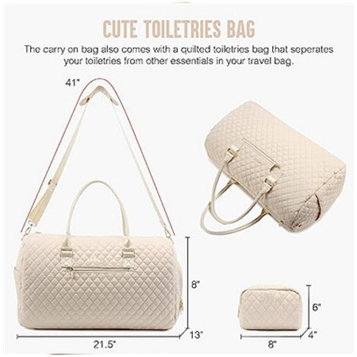 Quilted Weekender Duffle Bag Bowlift