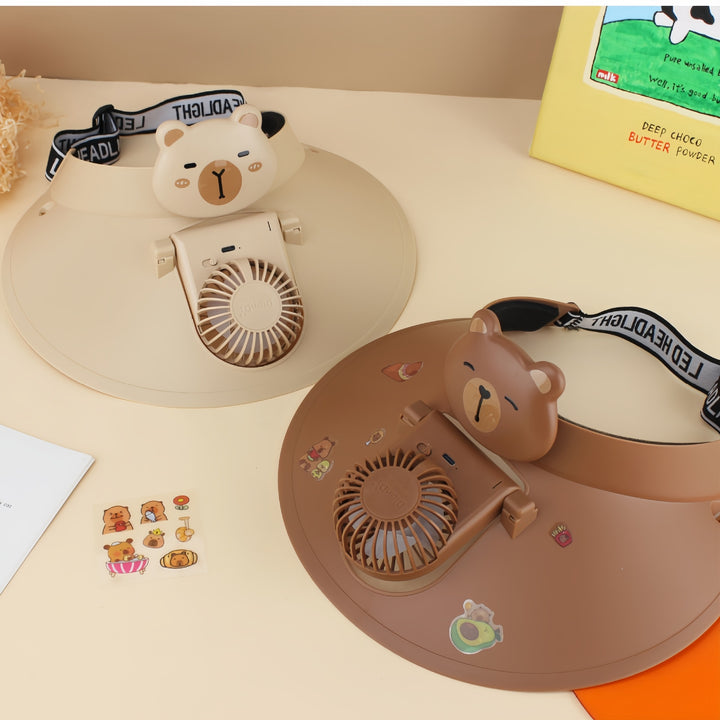 Ladies Portable Hand Fan with Cute Animal Design Bowlift