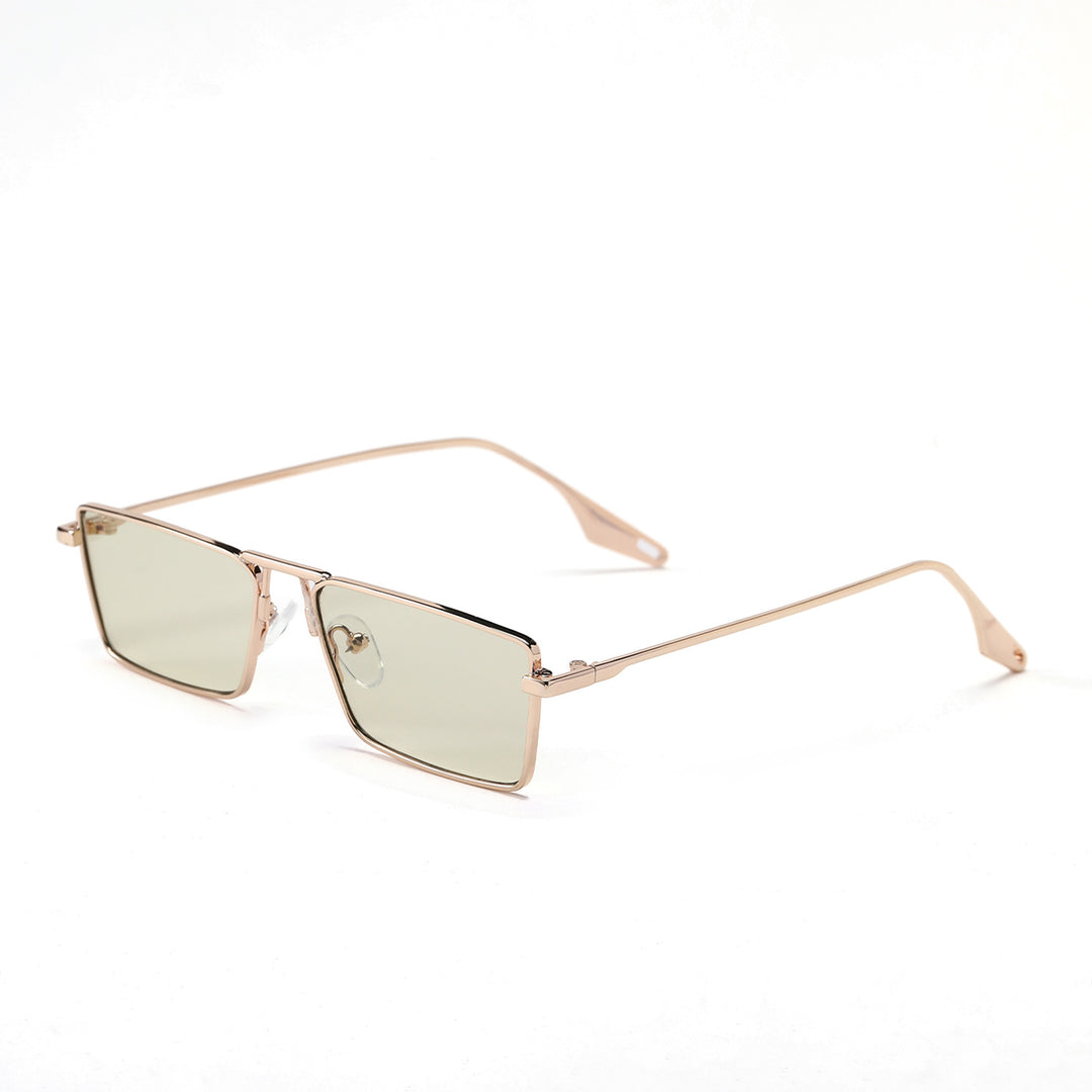 Women's elegant square sunglasses with narrow metal frame and UV protection Bowlift