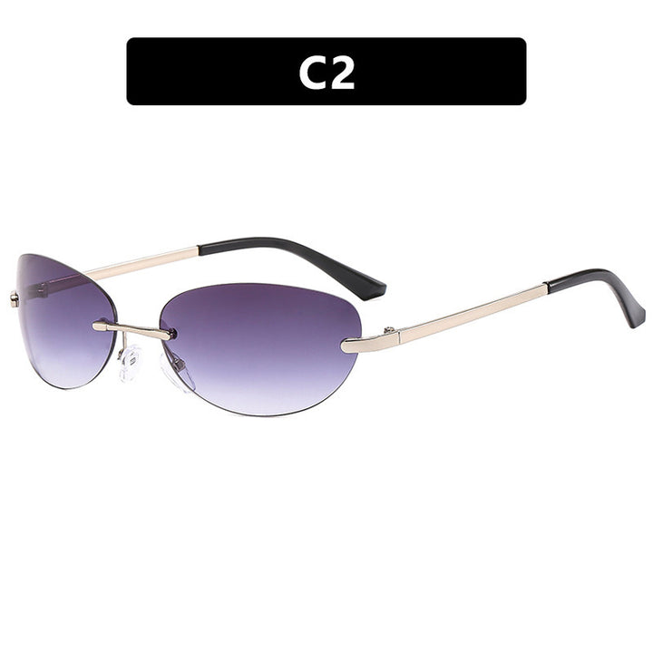 Ladies fashionable sunglasses in elegant half frame-B design Bowlift