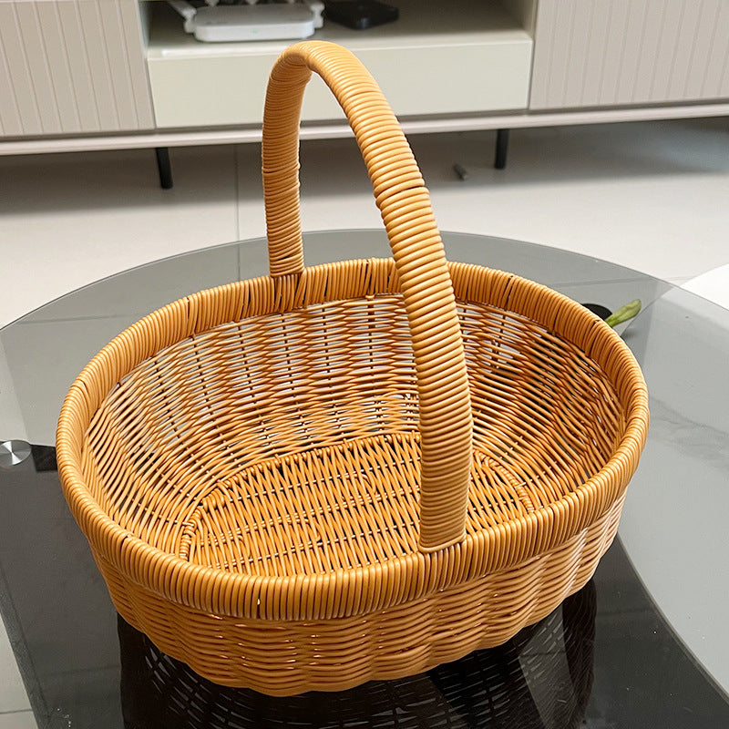 Women's Handwoven Shopping Basket Bowlift