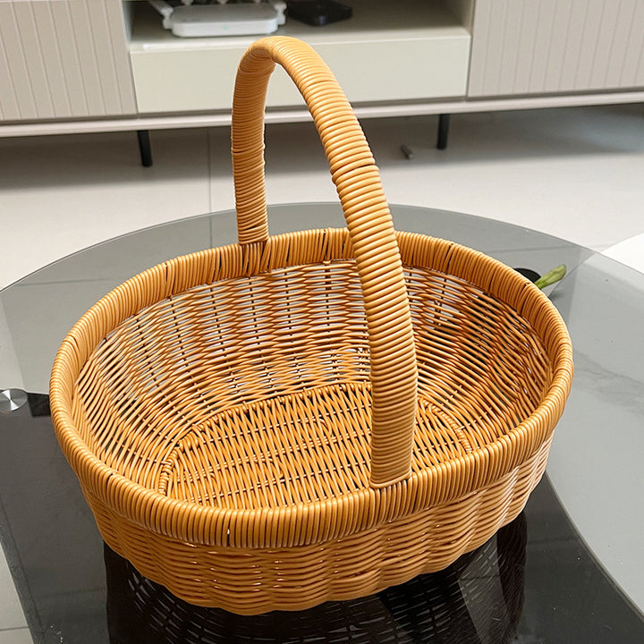 Women's Handwoven Shopping Basket Bowlift