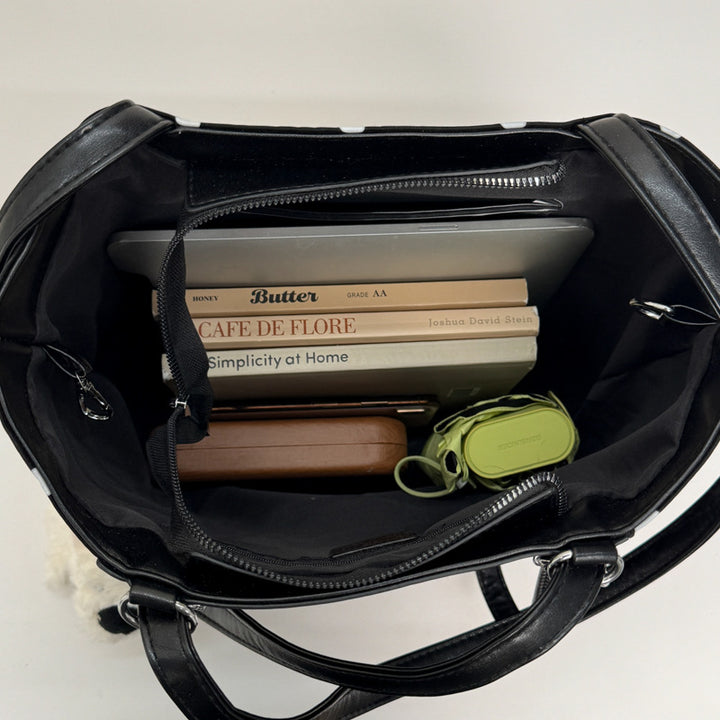 Plush shoulder bag with playful dog motif Bowlift