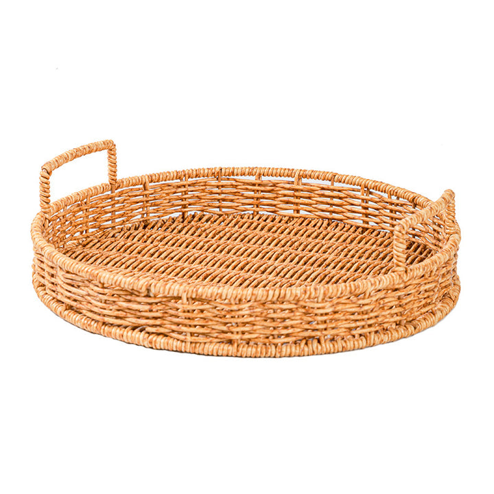 Ladies Round Serving Rack Made of Braided Material Bowlift