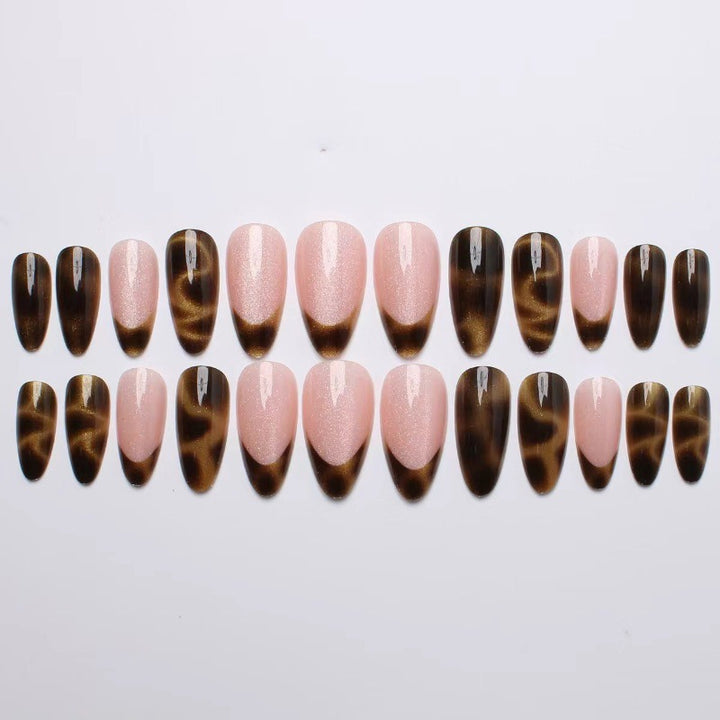 Artifical nails with elegant tortoiseshell tips Bowlift