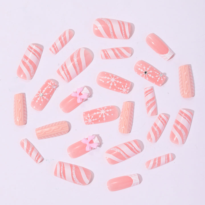 Artificial nail set with festive Christmas motifs Bowlift