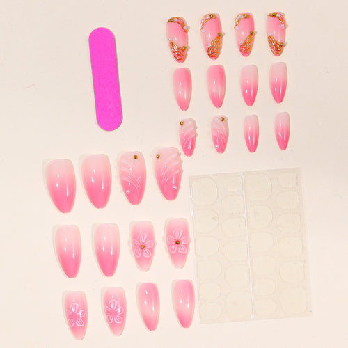Elegant Floral 3D Nail Art Bowlift