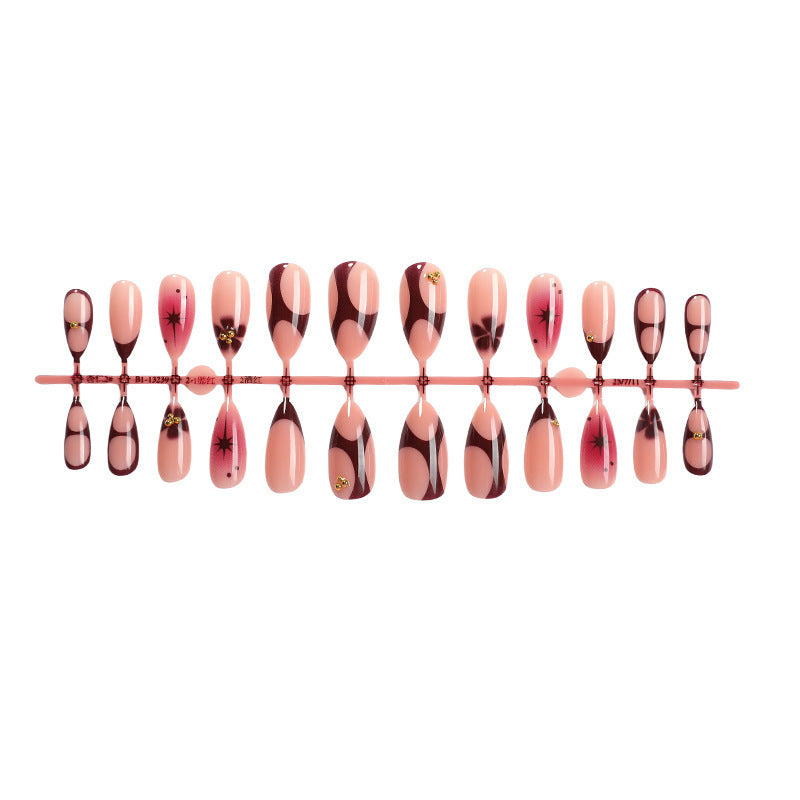 Artistic Press-On Nail Design Bowlift