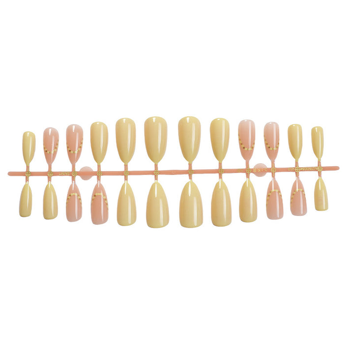 Elegant Natural Finish Press-On Nail Set Bowlift
