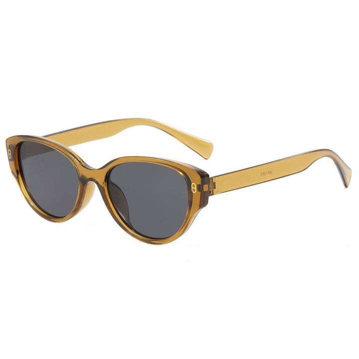 Ladies Cat-Eye Sunglasses with Modern Plastic Frame Bowlift