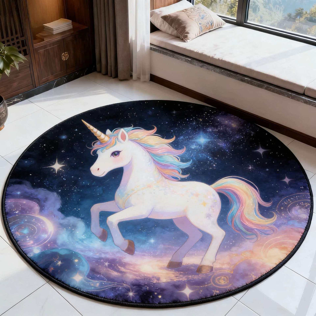 Artistic Tiger-Themed Round Area Rug