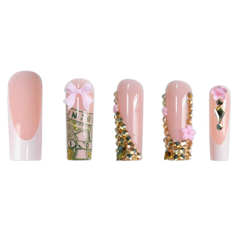 Glamorous Decorative Press-On Nails with Unique Embellishments Bowlift