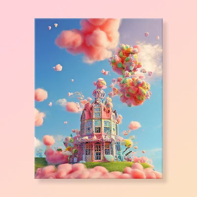 Whimsical Fantasy Landscape Canvas Art Bowlift