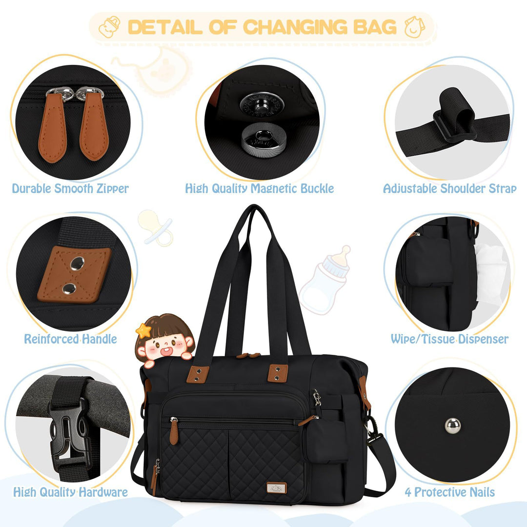 Multi-Functional Quilted Travel Organizer Bag Bowlift