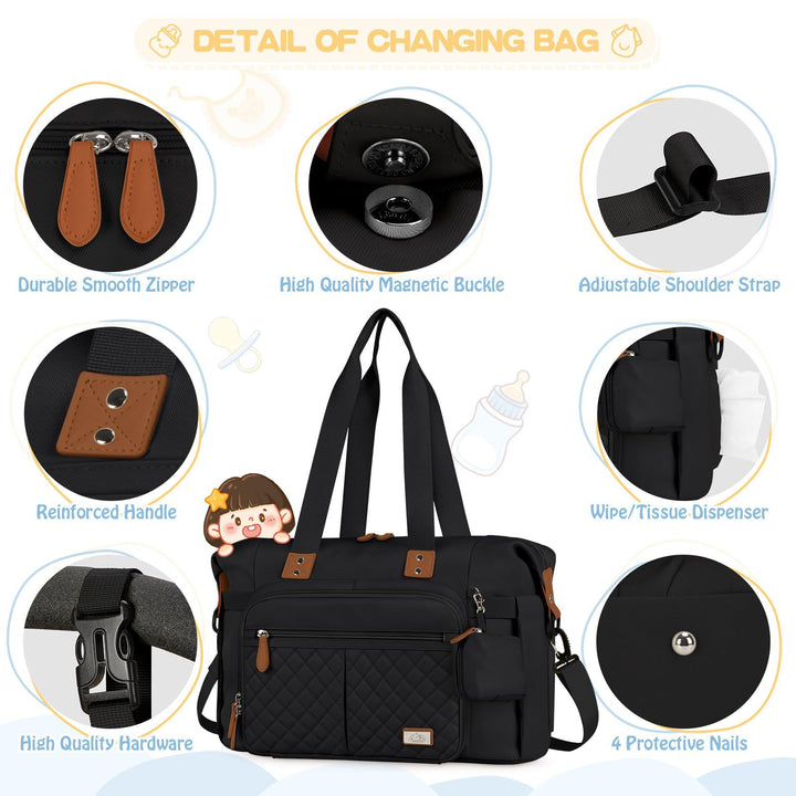 Multi-Functional Quilted Travel Organizer Bag Bowlift