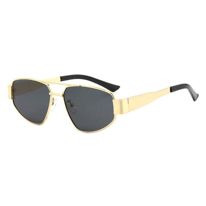 Men's Aviator-Style Metallic Sunglasses Bowlift