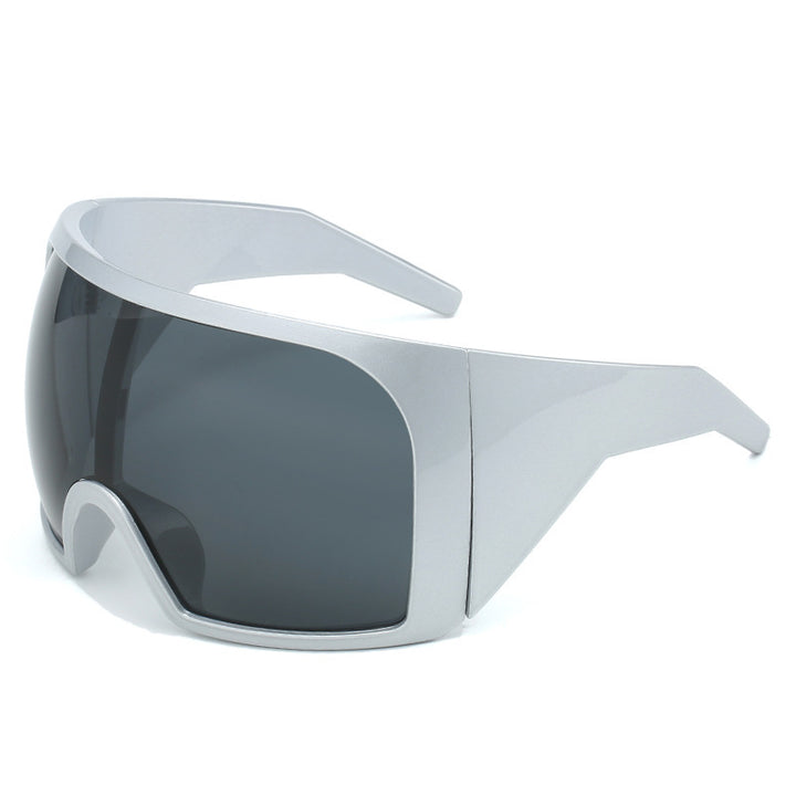 Oversized Shield Sunglasses with Enhanced UV Protection Bowlift