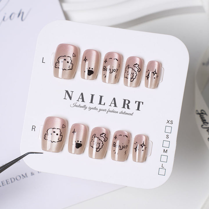 Decorative Character Press-On Nails Bowlift
