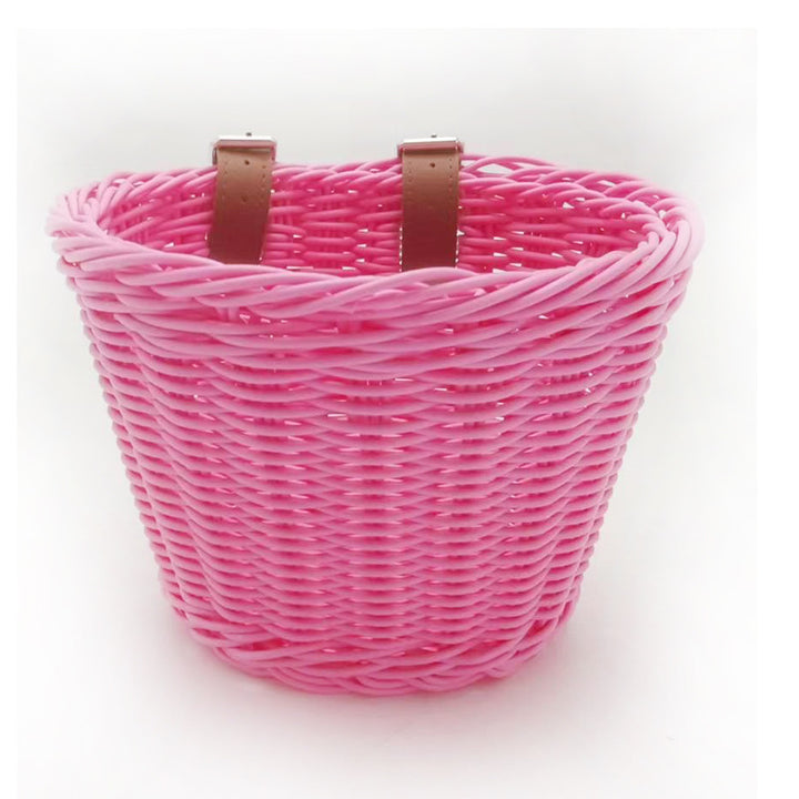 Decorative Woven Storage Basket with Leather Handles Bowlift